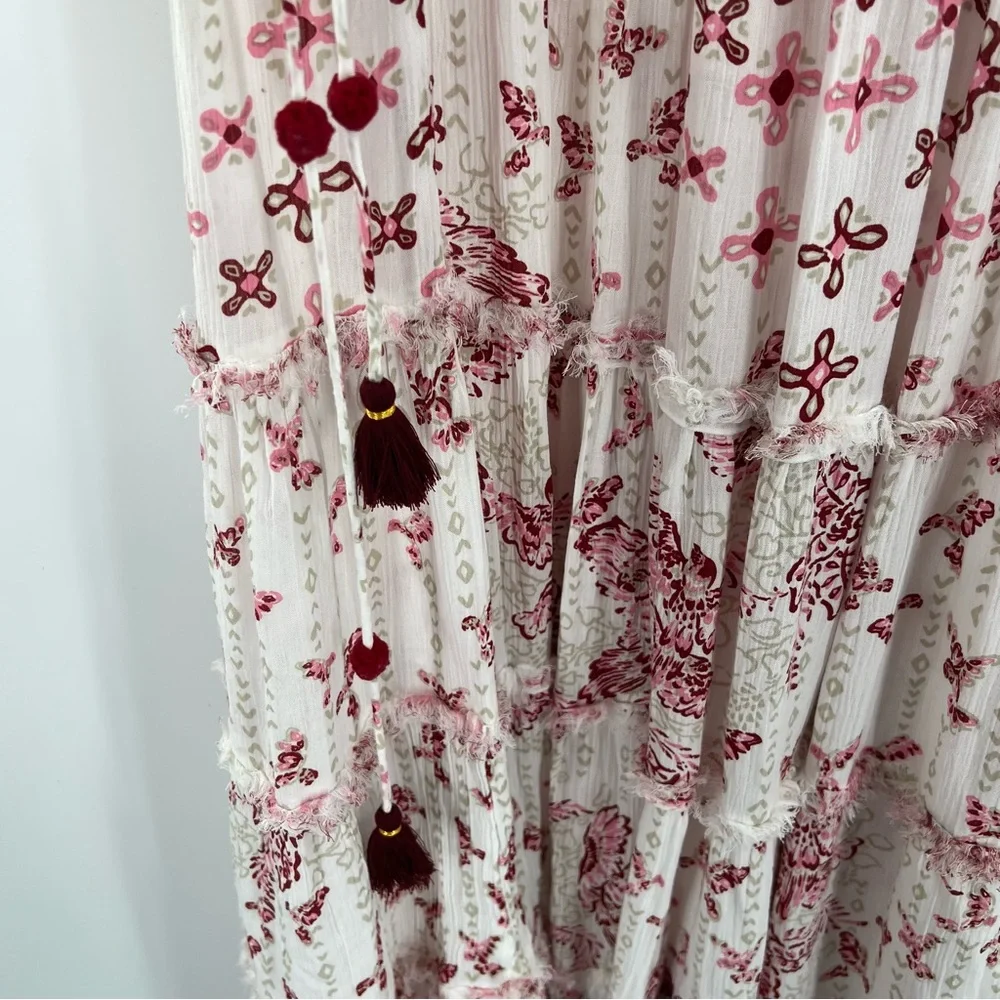 Poupette St Barth Katie Maxi Dress in Pink Parrot Batik Rambo size Small - Picture 9 of 12